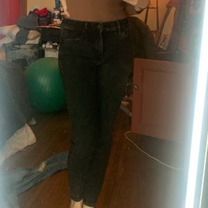 Black Mid Rise Jean Legging 2R